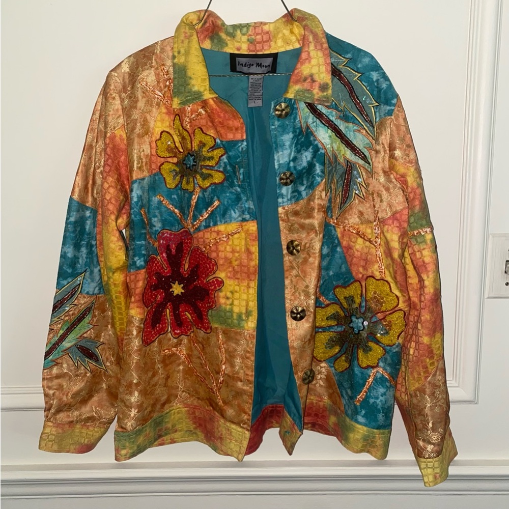 Bright Indigo Moon Jacket Large